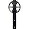 Ekena Millwork Premium Wagon Wheel Roller Hanger w/ Bolts for Barn Door for 1 3/8" Doors, Black GB60013RWBL - alternate 1